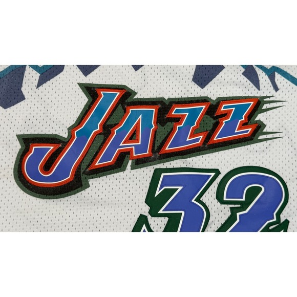 Adidas Hardwood Classics NBA Vintage #32 Utah Jazz Karl Malone Jersey Size M - Picture 7 of 12